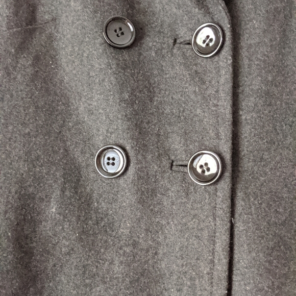 Tommy Hilfiger Charcoal Wool Blend Peacoat Jacket - Picture 4 of 6